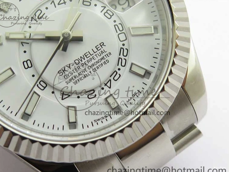 MiroTime 0503 Sky-Dweller 326934 SS Noob 1:1 Best Edition White Dial on SS Bracelet Asian 23J to TechFriendly 2880